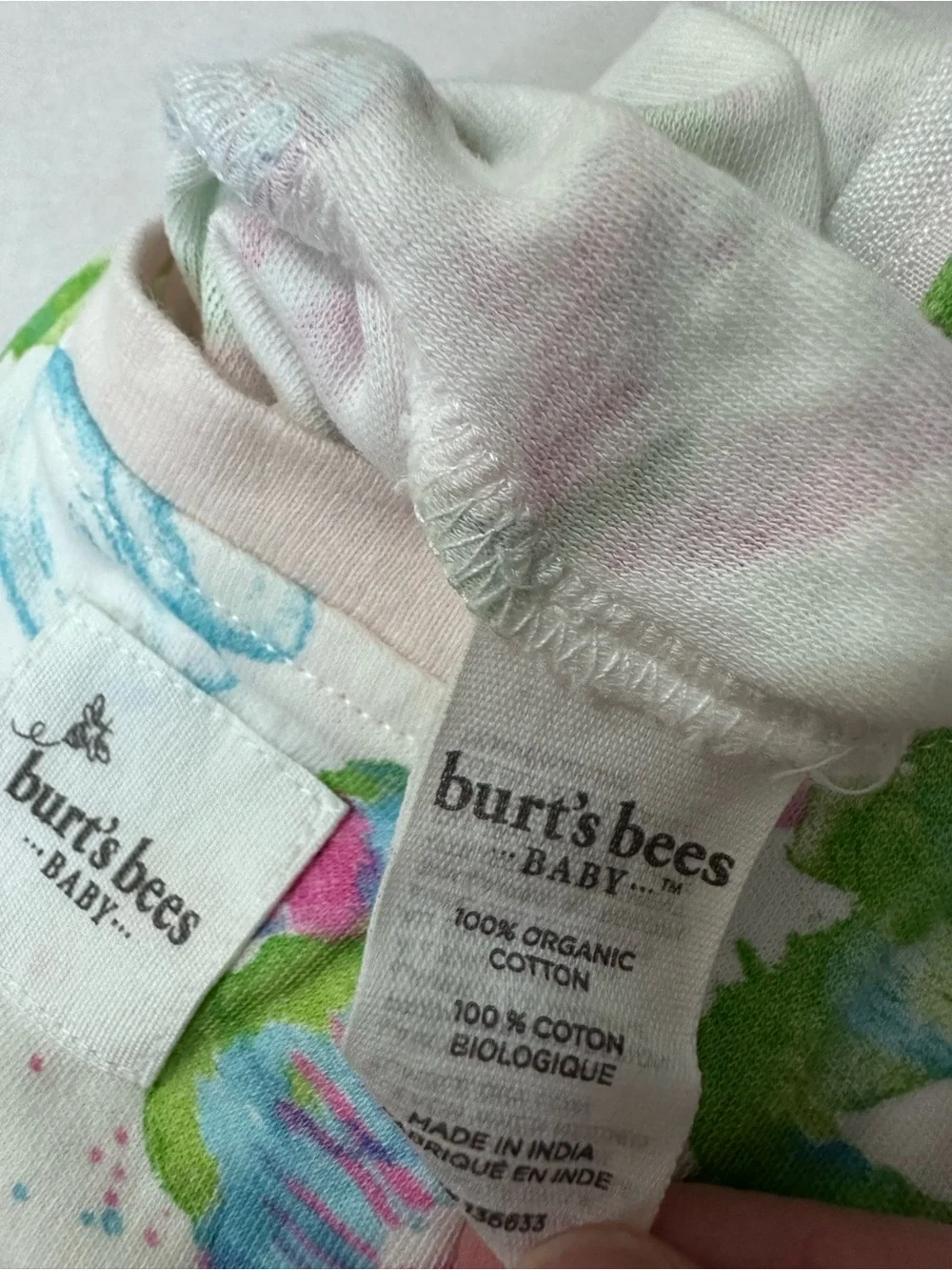 BURT’S BEES BABY Seahorse Print Sleep & Play Pajamas 0-3 Months